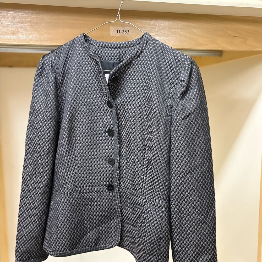 Vintage Armani Collezioni Gray Textured Blazer